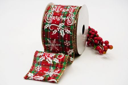 Merry Christmas Style Wired Ribbon